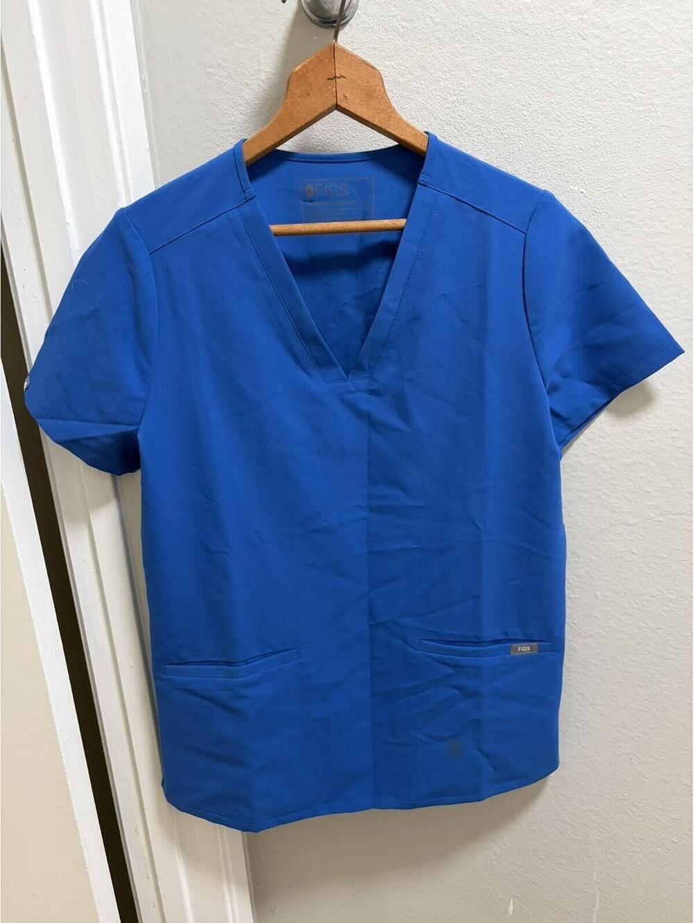 FIGS Technical Collection Casma Scrub Top S Winning Blue